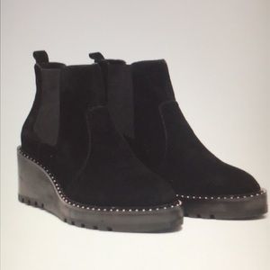 Cecelia Gamma Wedge Suede Bootie